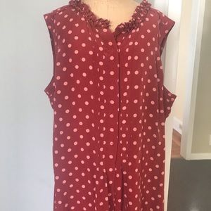 Tori Burch size 12 silk polka dot dress